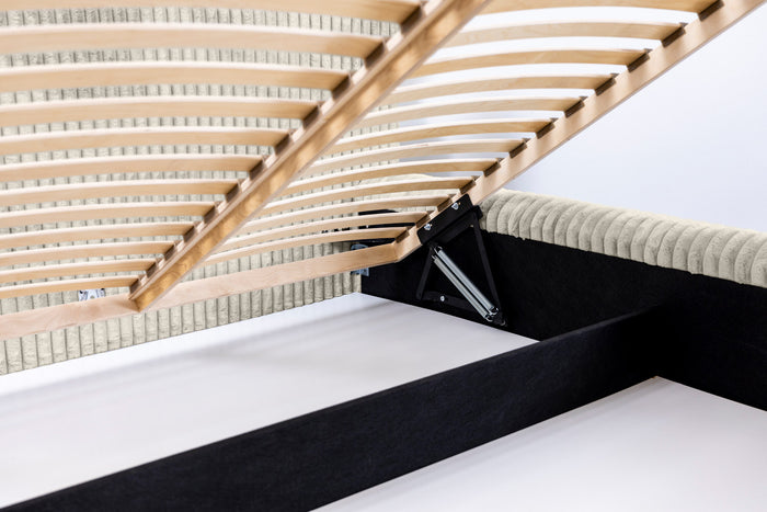 Trae Mobler Hana 140 x 200 cm Gestoffeerd Bed Creme