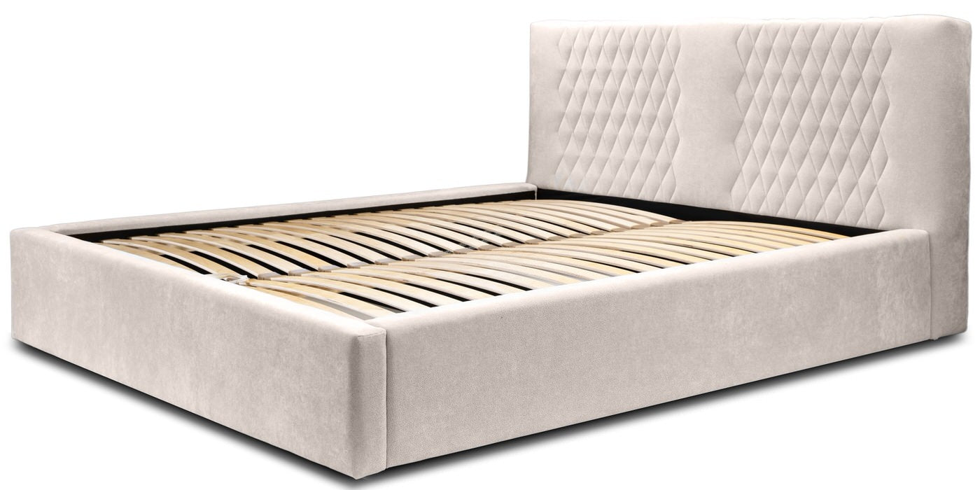 Trae Mobler Montana 140 x 200 cm Gestoffeerd Bed Beige