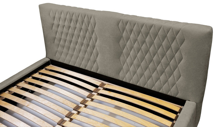 Trae Mobler Montana 140 x 200 cm Gestoffeerd Bed Taupe