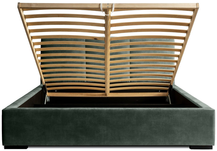 Trae Mobler Porto 160 x 200 cm Gestoffeerd Bed Bosgroen