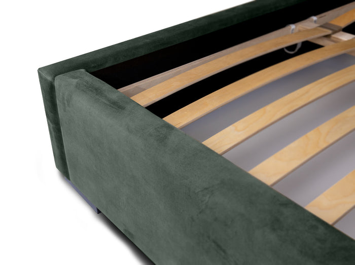 Trae Mobler Porto 160 x 200 cm Gestoffeerd Bed Bosgroen