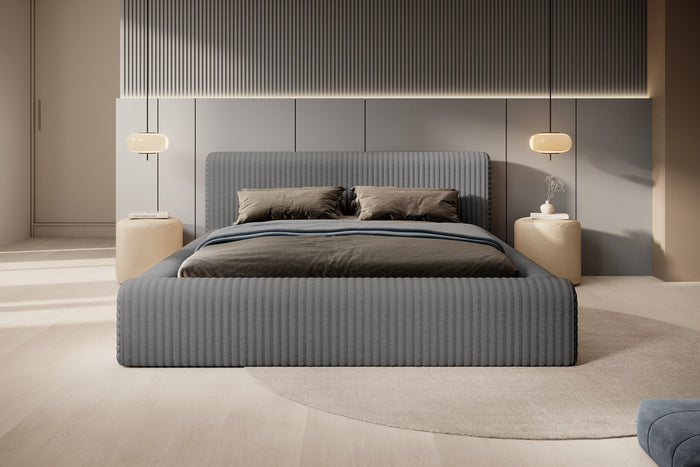 Trae Mobler Hana 160 x 200 cm Gestoffeerd Bed Grijs