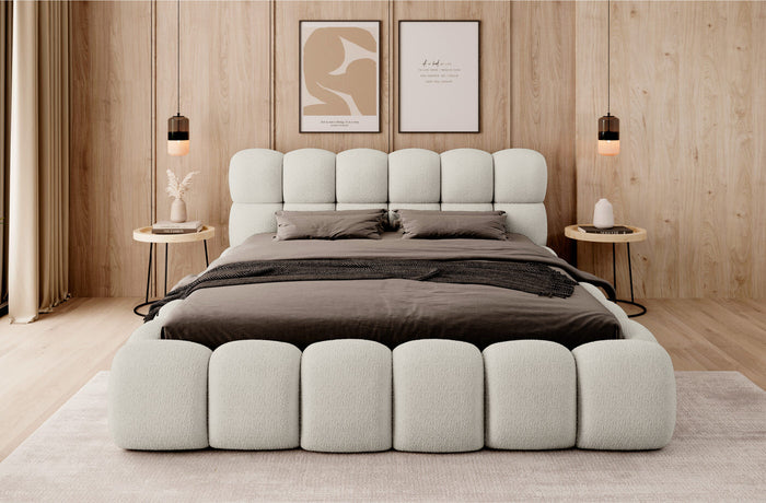 Trae Mobler Boston 160 x 200 cm Gestoffeerd Bed Beige