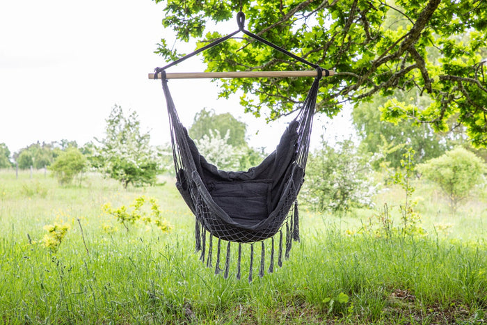 Nest outdoor Colin katoenen tuin hangstoel donkergrijs