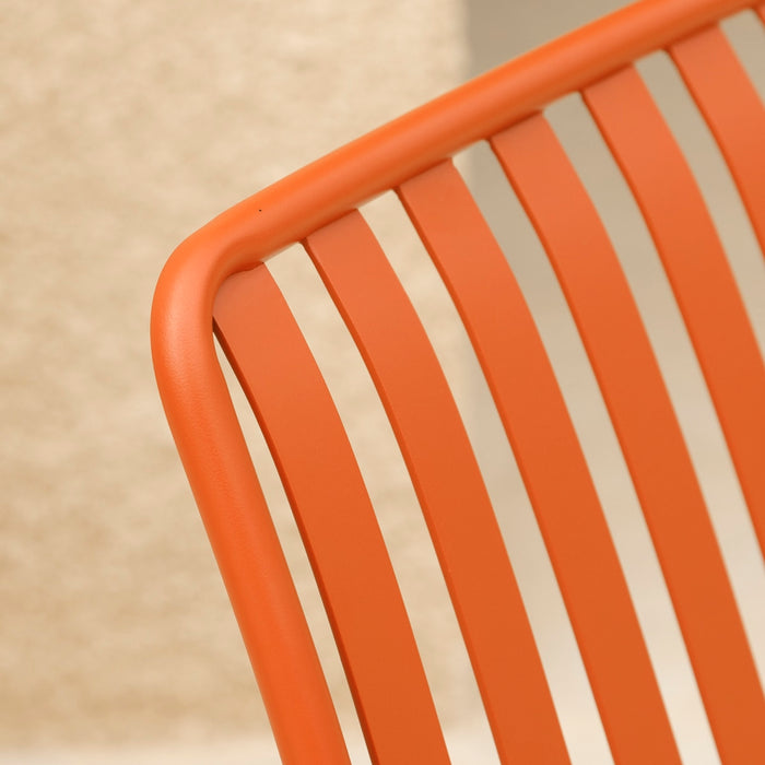 Tikamoon - Tuinbank Gaby 2-zitsbank van oranje metaal