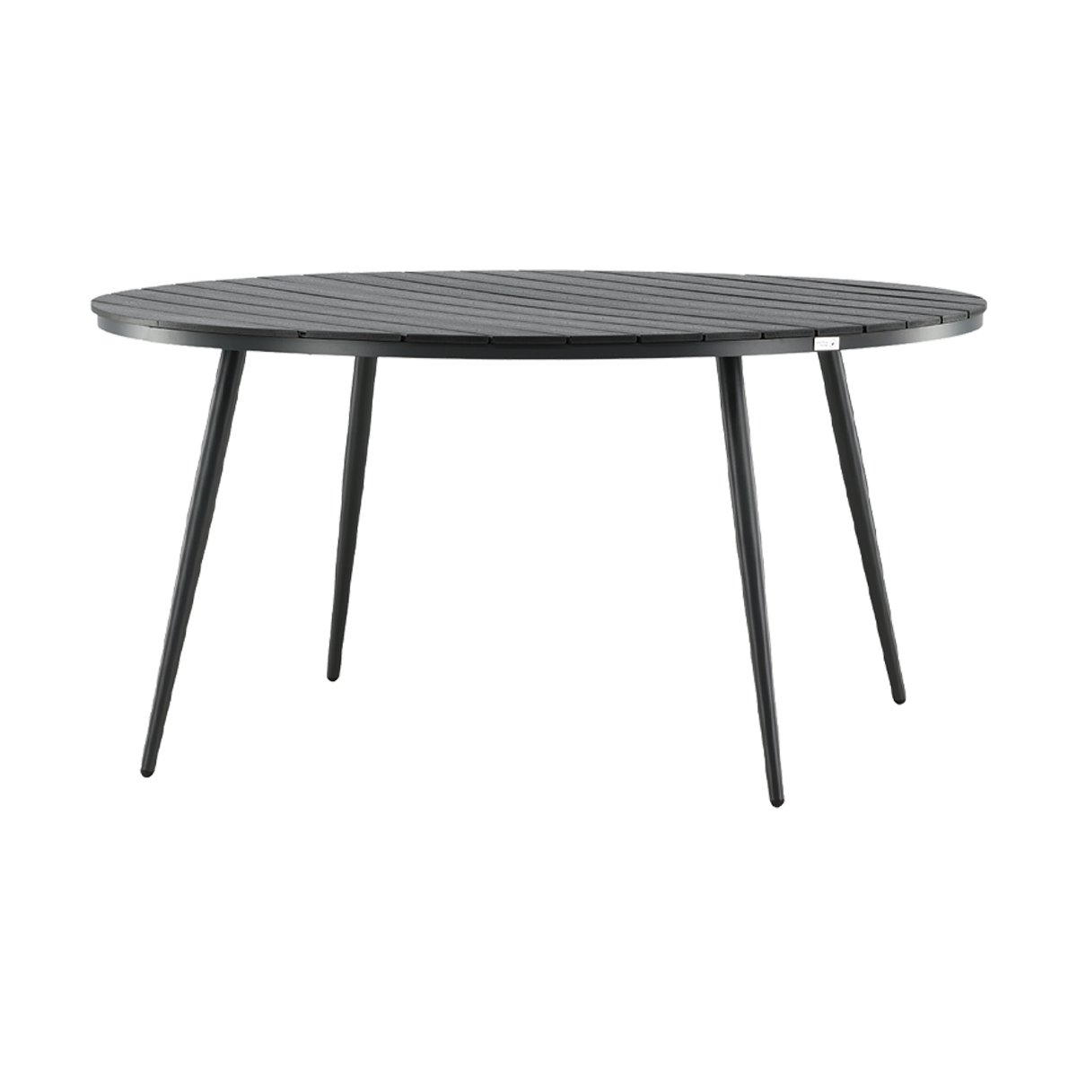 Nest outdoor Aaron tuintafel polywood zwart - Ø150 cm