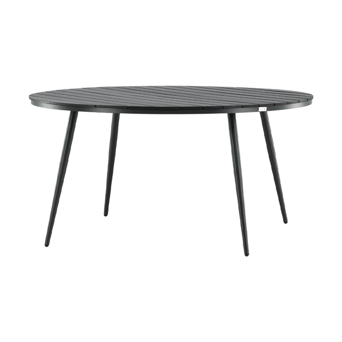 Nest outdoor Aaron tuintafel polywood zwart - Ø150 cm