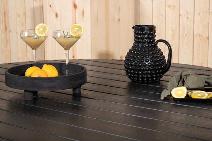 Nest outdoor Aaron tuintafel polywood zwart - Ø150 cm