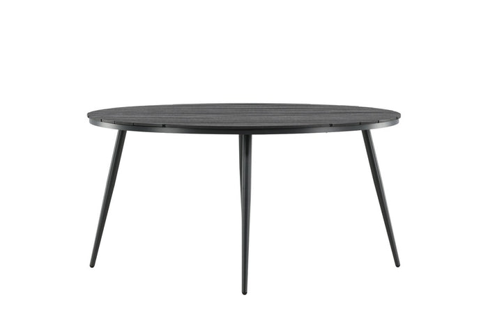 Nest outdoor Aaron tuintafel polywood zwart - Ø150 cm