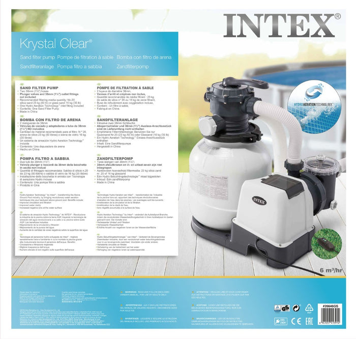 Intex Krystal Zandfilter Systeem 2100 - 6000 Liter per uur