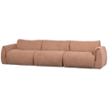 WOOOD Baggy 3-Zits Bank - Geweven Chenille - Oud Roze - 81x309x101