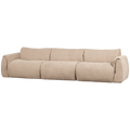 WOOOD Baggy 3-Zits Bank - Geweven Chenille - Zand - 81x309x101