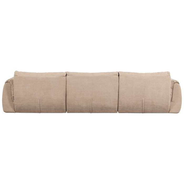 WOOOD Baggy 3-Zits Bank - Geweven Chenille - Zand - 81x309x101