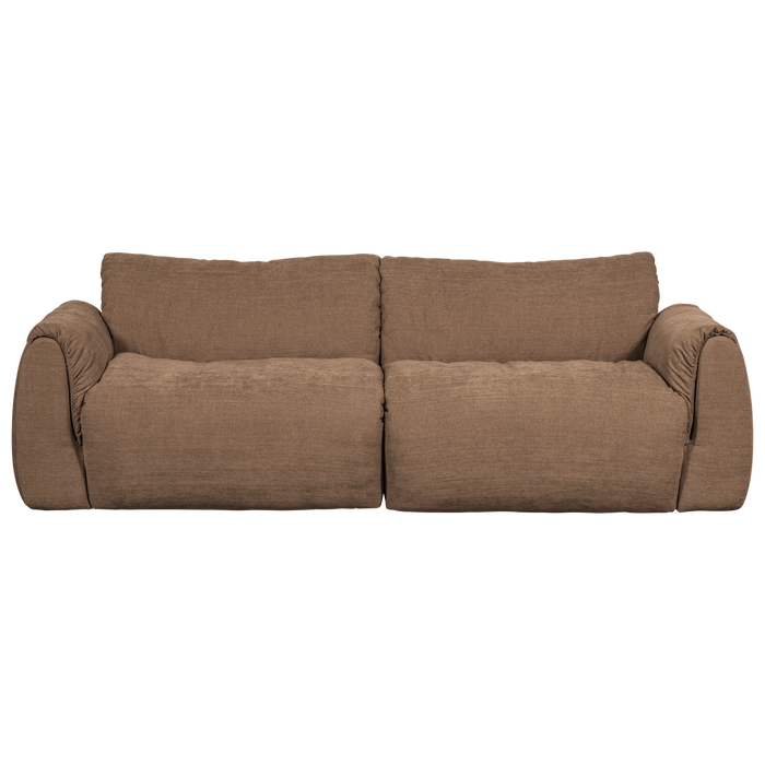 WOOOD Baggy 2-Zits Bank - Geweven Chenille - Bruin - 81x228x102