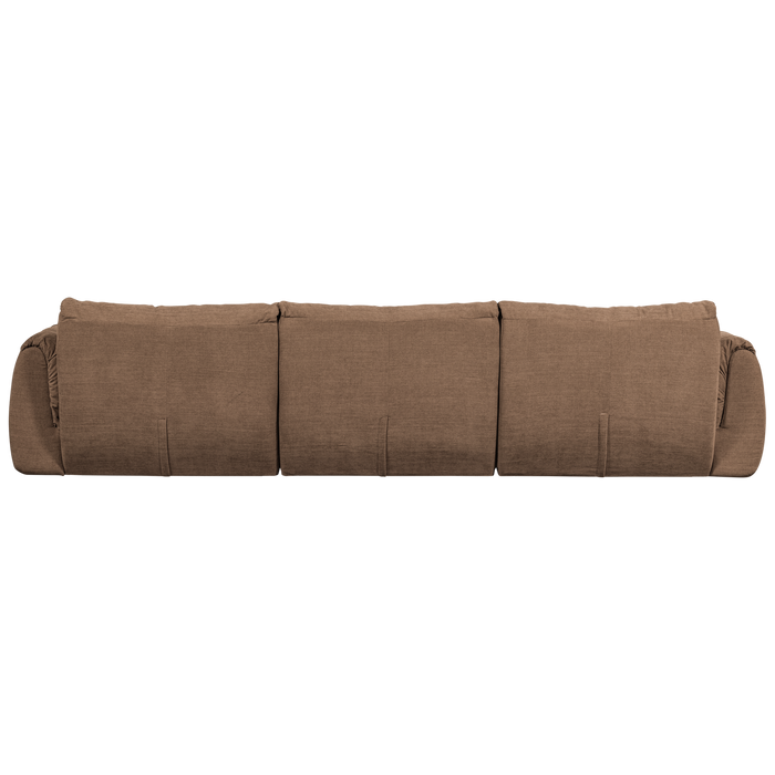 WOOOD Baggy 3-Zits Bank - Geweven Chenille - Bruin - 81x309x101