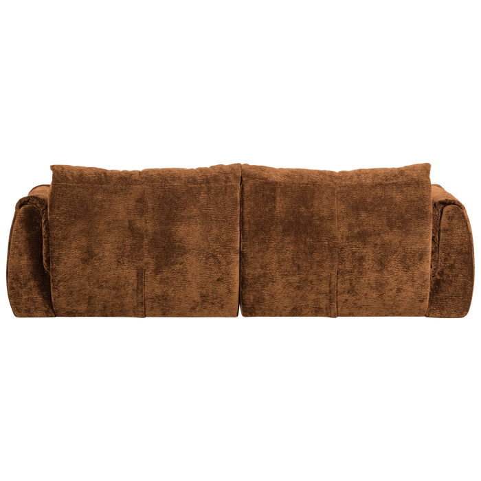 WOOOD Baggy 2-Zits Bank - 3D Chenille - Middenbruin - 81x228x102