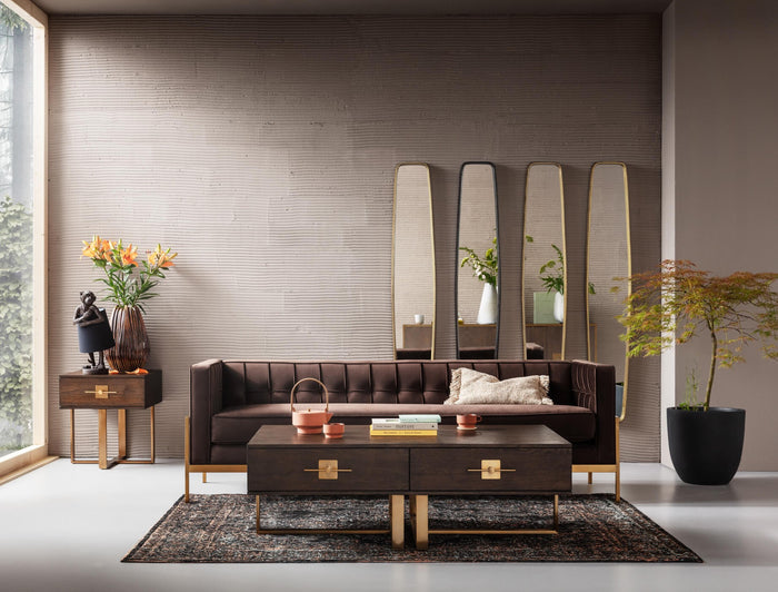 Spiegel Clip 177x32cm messing Kare Design