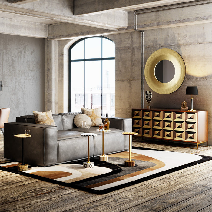 Bijzettafel Domero Cirque Ø25cm Goud Wit Kare Design