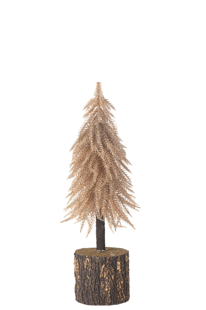 J-Line decoratie kerstboom - kunststof - koper - medium