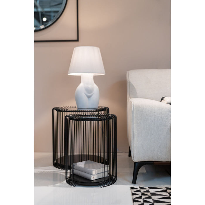 Bijzettafel Wire Double zwart (2|Set) Kare Design