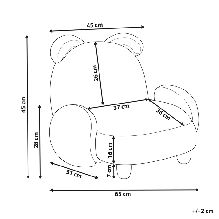 Beliani - KANNA - Kinderstoel - Beige - Nepbont