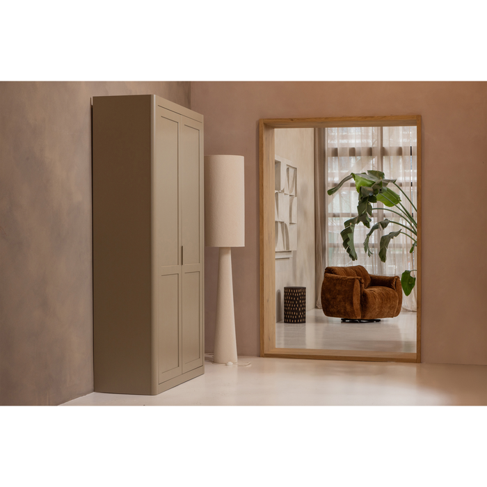 WOOOD Loft Vloerlamp - Metaal|Bouclé - Naturel - 187xØ35 cm