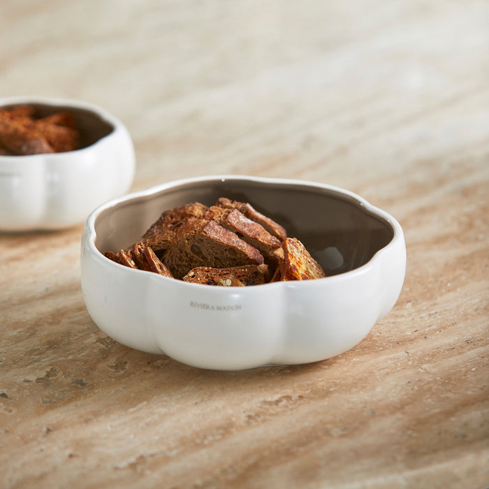 Riviera Maison Schaal Wit|Beige - Pumpkin - Porselein (ØxH) 20x6