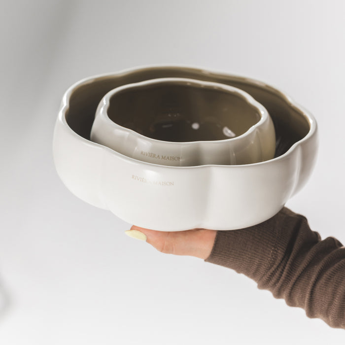 Riviera Maison Schaal Wit|Beige - Pumpkin - Porselein (ØxH) 20x6