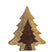 J-Line decoratie Kerstboom Puzzel - hout - bruin|naturel - large