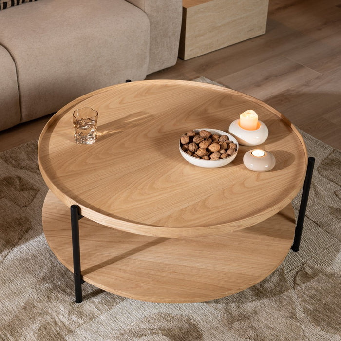 Bronx71 Salontafel Rio Ø90 cm blank eiken