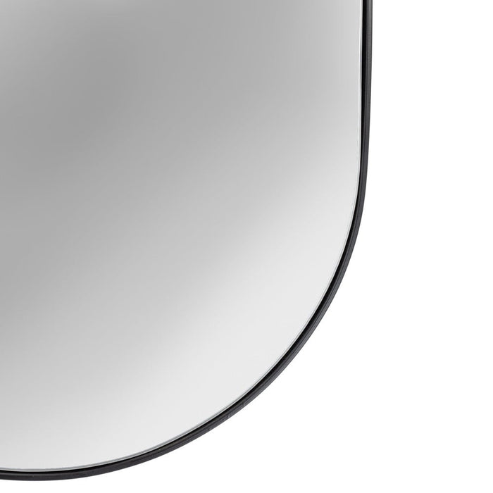 Vtw Living - Wandspiegel - Ovaal - Zwarte Rand - Metaal - 50 x 80
