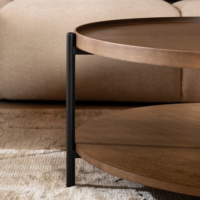 Bronx71 Salontafel Rio Ø90 cm rustiek eiken