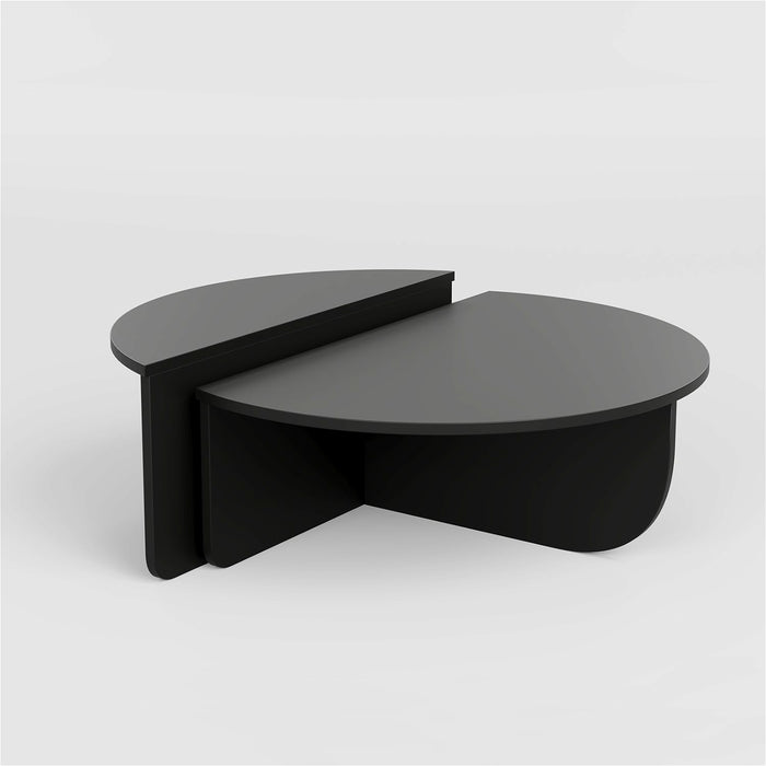 Giga Meubel - Salontafel Zwart Hout - 90x90x35cm - Podium