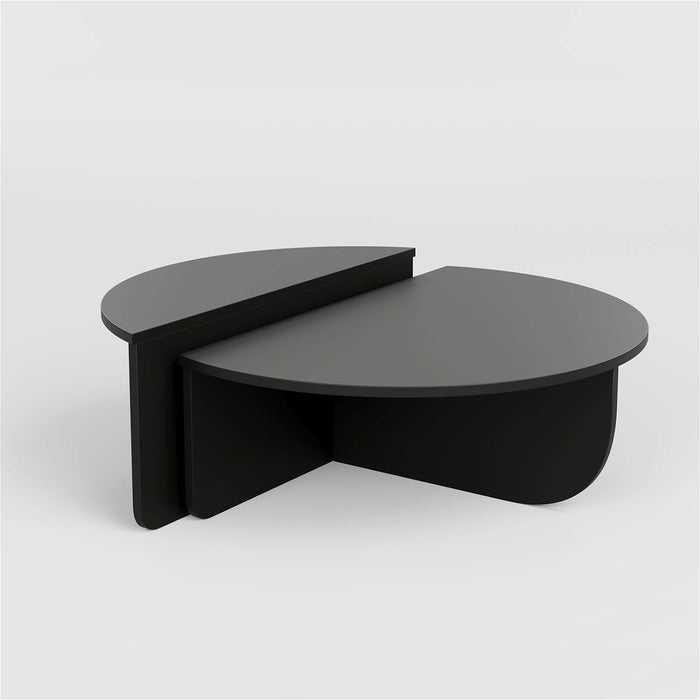 Giga Meubel - Salontafel Zwart Hout - 90x90x35cm - Podium