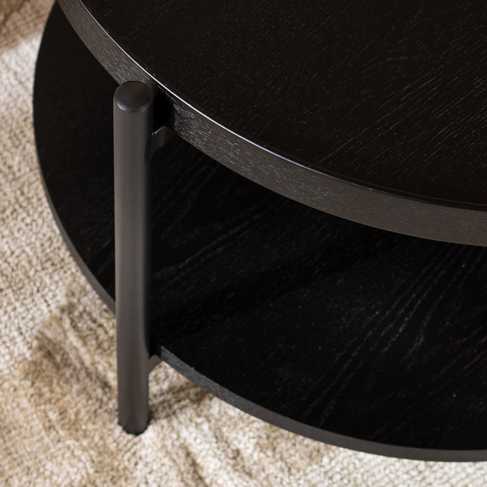 Bronx71 Salontafel Rio Ø58 cm zwart eiken