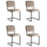 Furnihaus Eetkamerstoelen Set van 4 Flexa - Velvet Beige