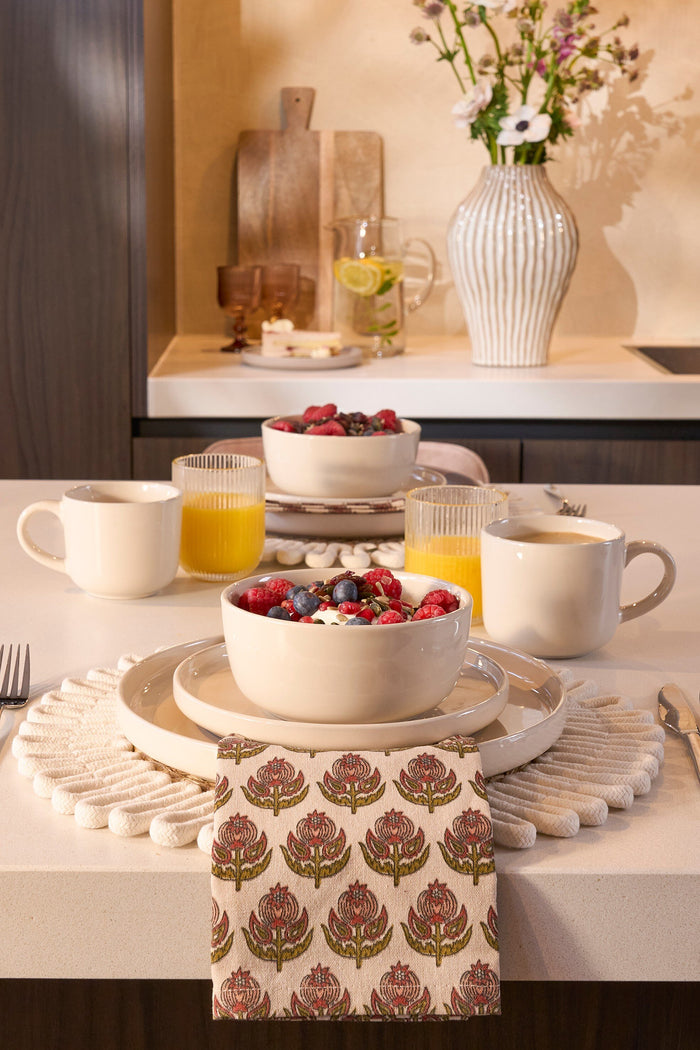 Mica Decorations Ozzu Serviesset 4 Persoons - Steengoed - Off-white