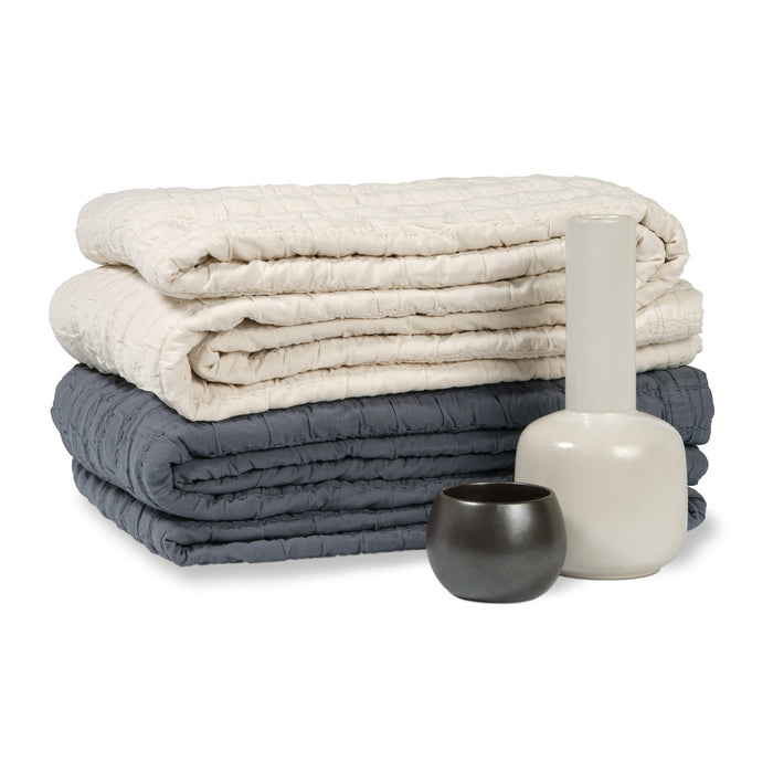 Pure 64 Plaid|sprei Cream Tan | 180 x 260 cm | Ivoor | Beige | Katoen