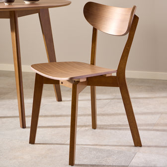 by fonQ basic Crow Eetkamerstoel - Walnootbruin