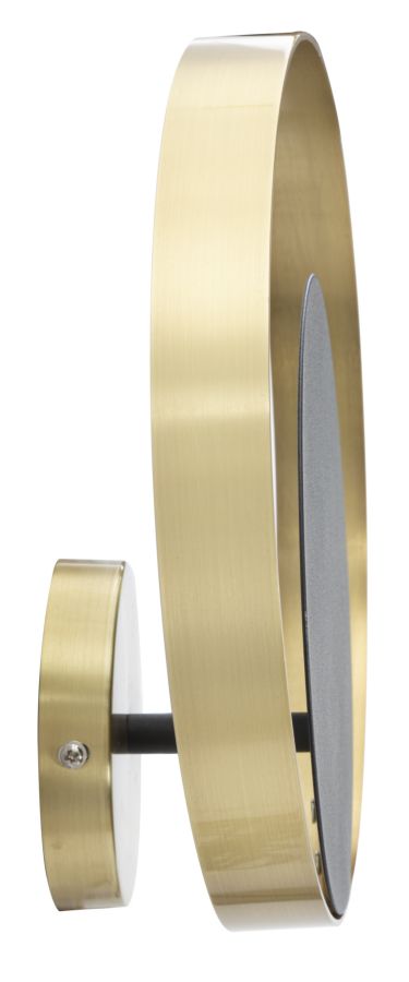 Mauro Ferretti Shuttle Zwart metalen wandlamp met gouden cirkel