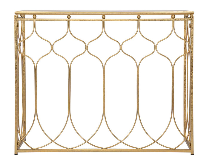 Mauro Ferretti Arab console in goud metaal met gouden blad