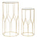 Mauro Ferretti Glass Set van 2 tafels in goud metaal en glas