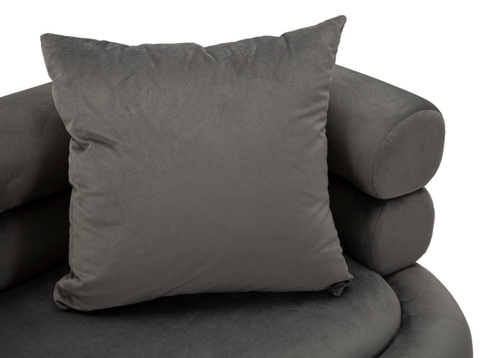 Mauro Ferretti Silvery Sofa 2 plaatsen in metaal en fluweel