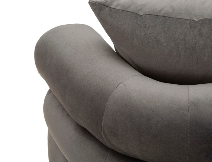 Mauro Ferretti Silvery Sofa 2 plaatsen in metaal en fluweel