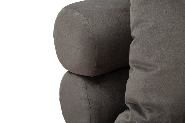 Mauro Ferretti Silvery Sofa 2 plaatsen in metaal en fluweel