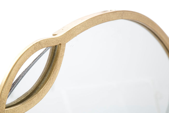 Mauro Ferretti ELeonor Ronde wandspiegel in verguld metaal