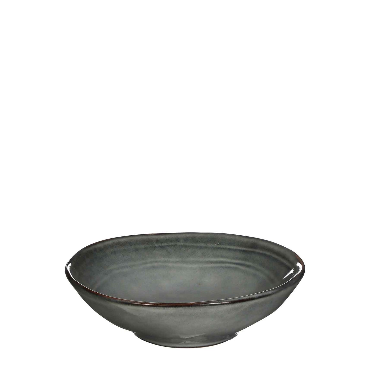 Mica Decorations Tabo Schaal - 3 x 11 cm - Keramiek - Grijs - 4 Stuks