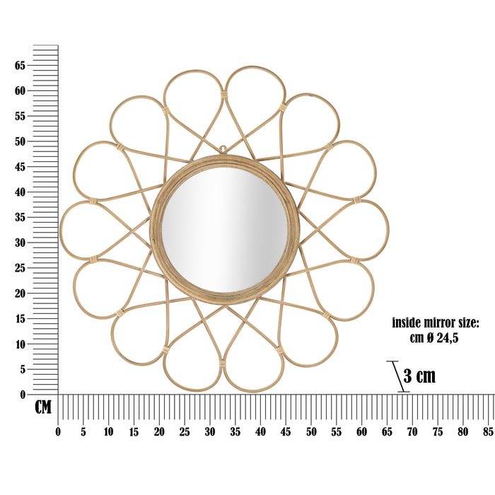 Mauro Ferretti Almeria Wandspiegel in bruin metaal