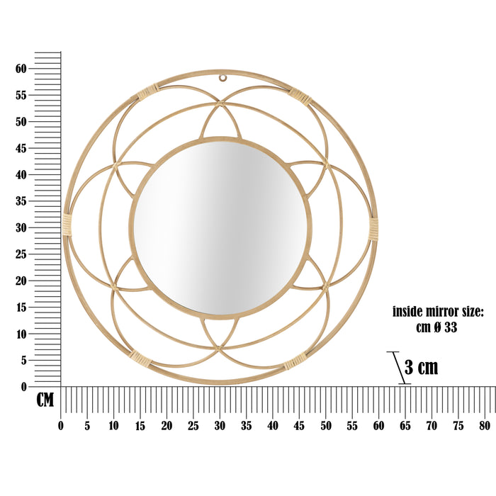 Mauro Ferretti Valencia Wandspiegel in bruin metaal