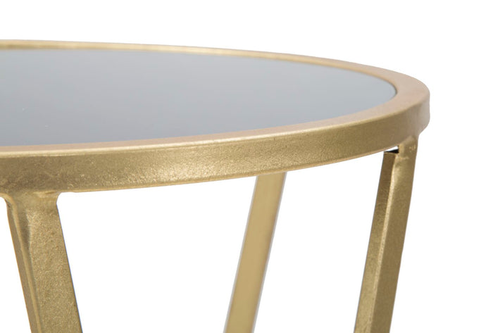 Mauro Ferretti Glam simple Ronde tafel in goud metaal